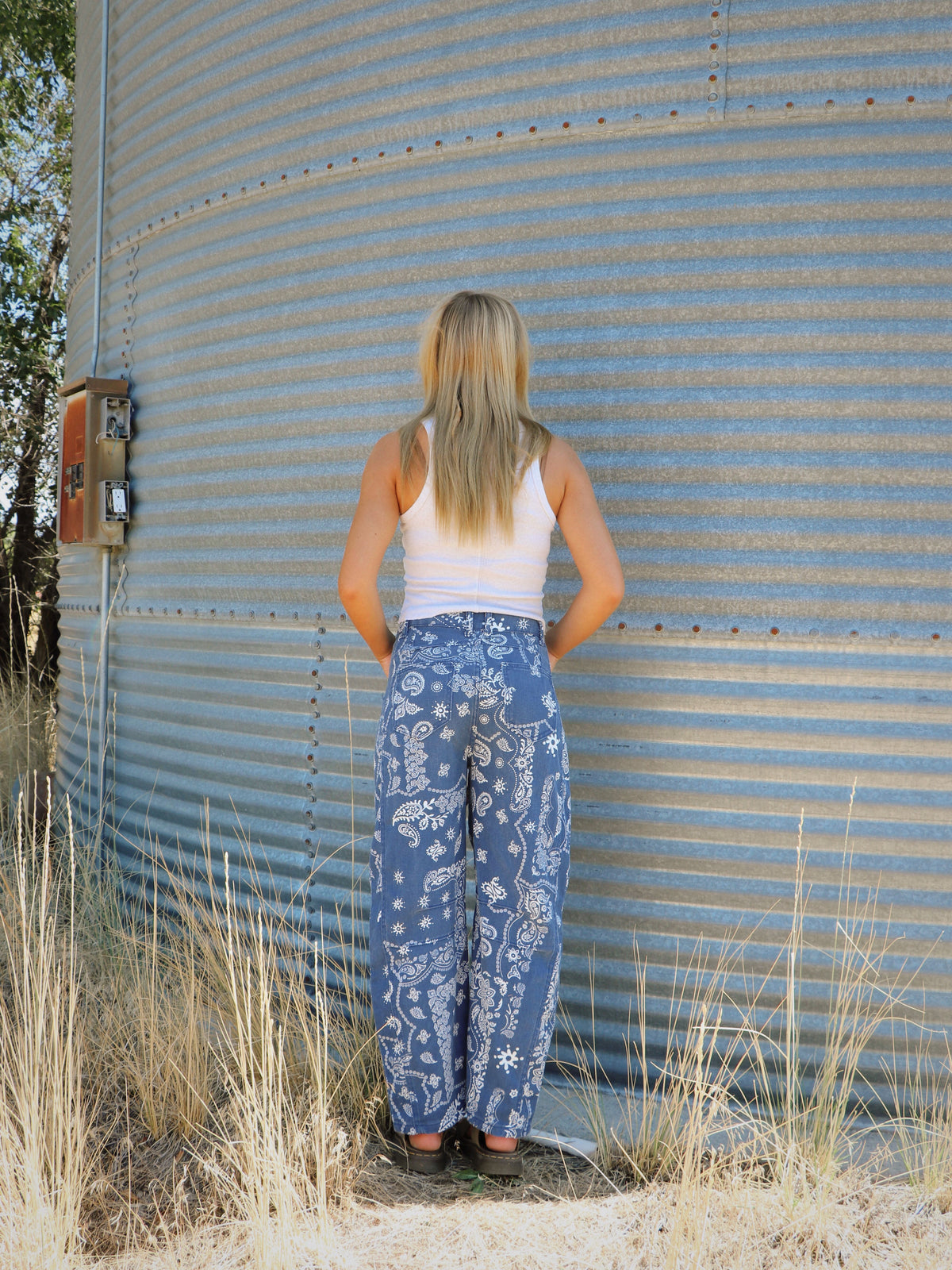PAISLEY BARREL JEANS