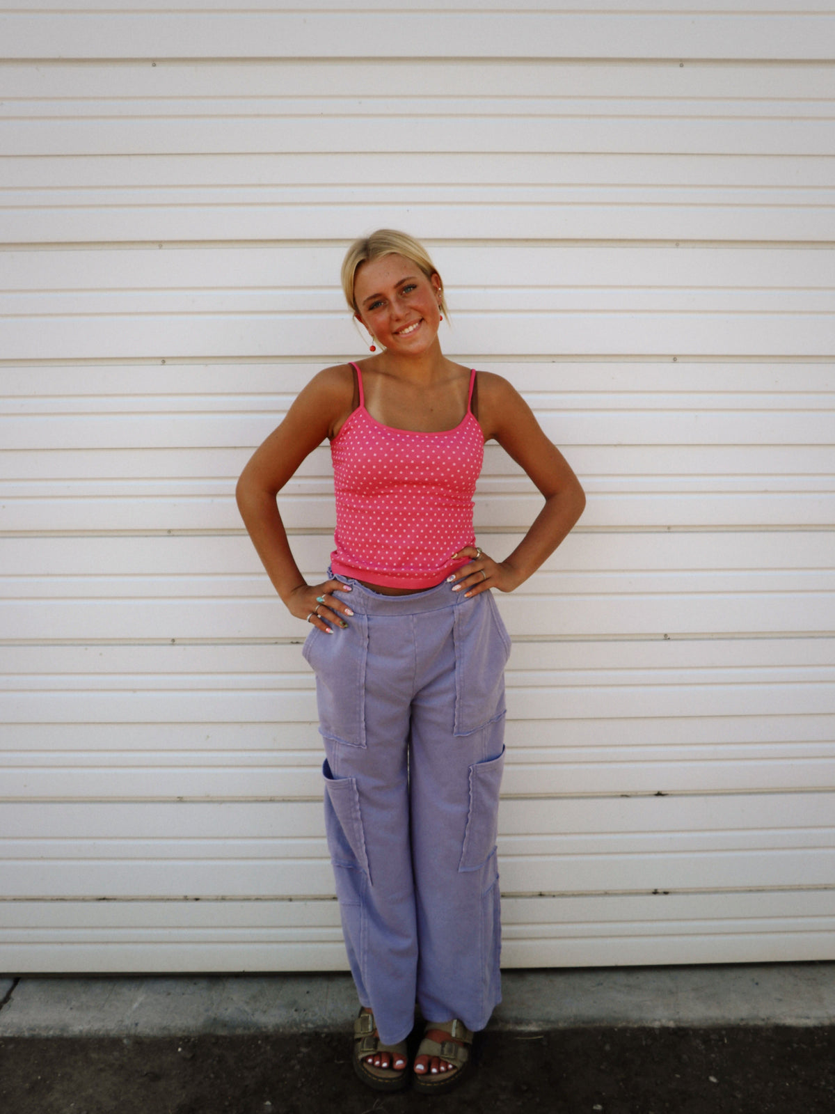 WIDE LEG CARGO SWEATPANTS