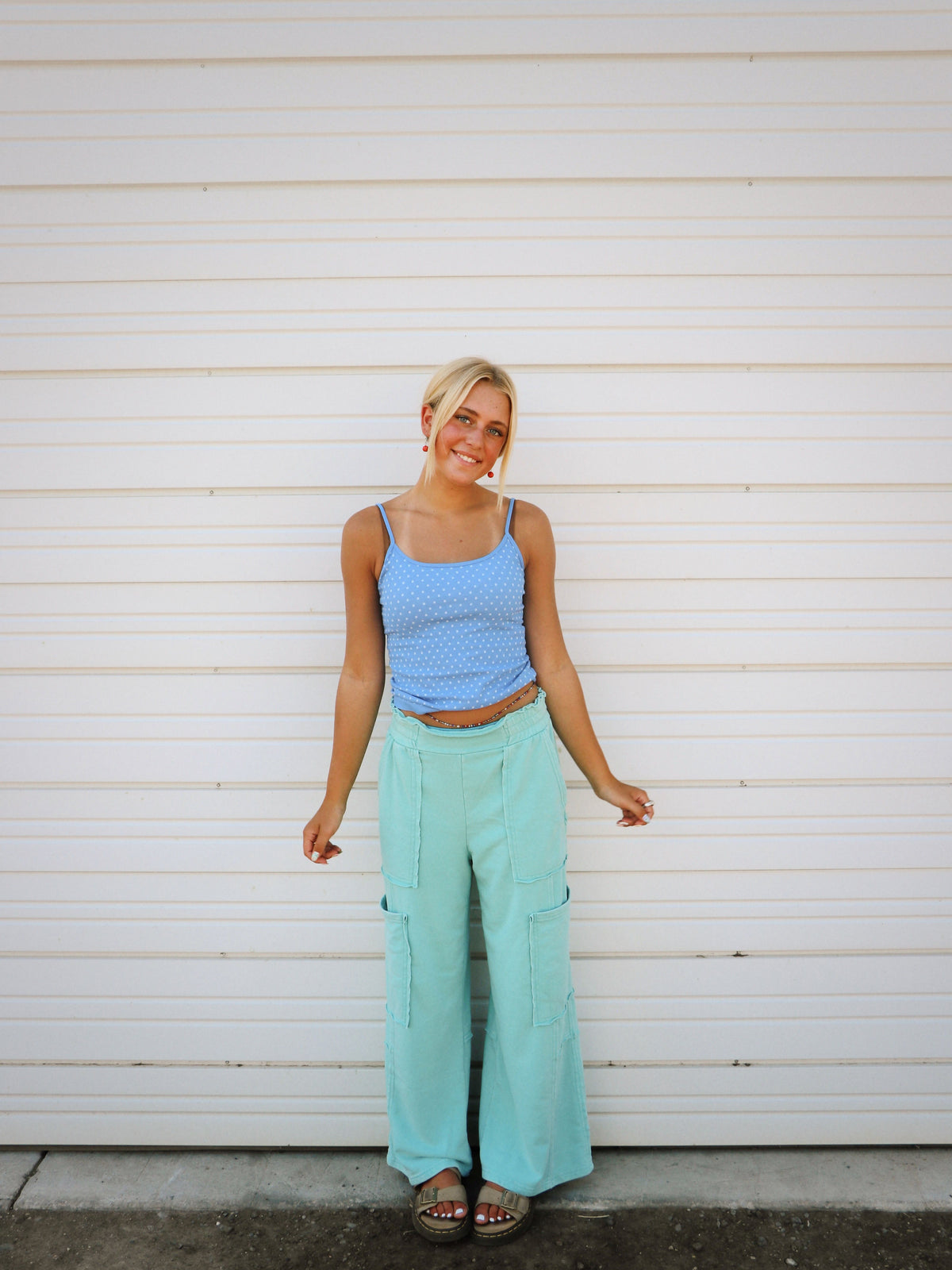 WIDE LEG CARGO SWEATPANTS