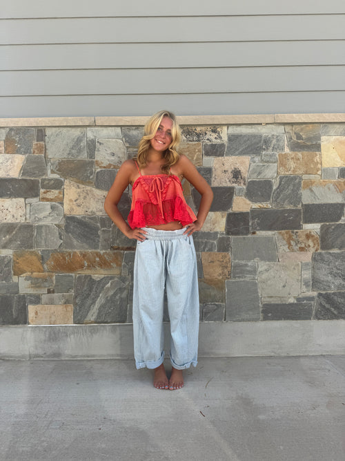 BLUE STRIPED PANTS