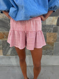 RED STRIPED SHORTS