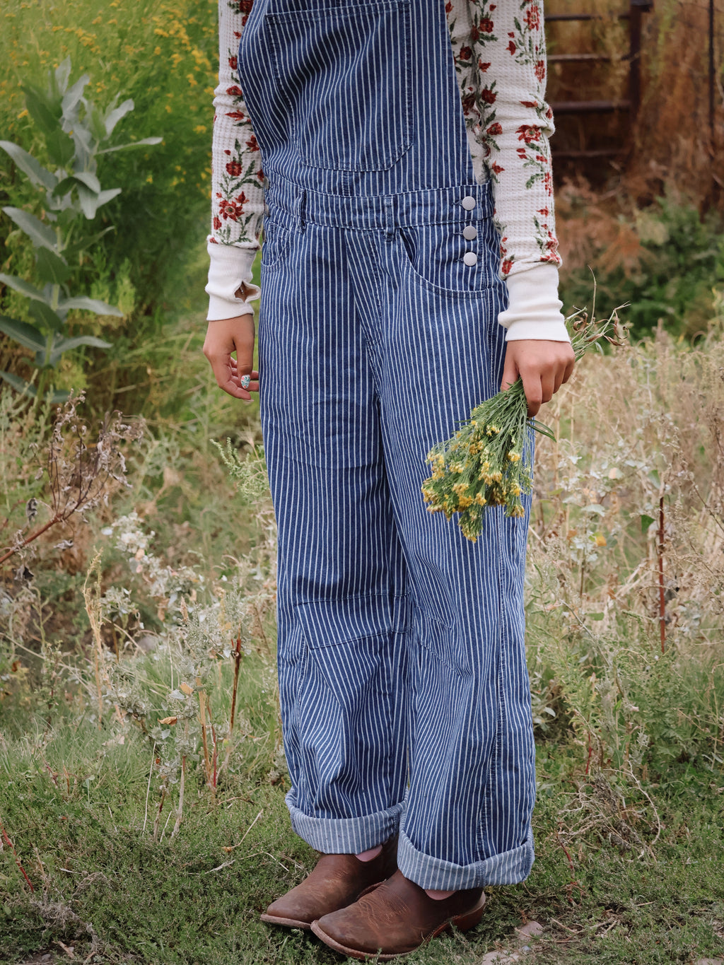 STRIPE DENIM OVERALL