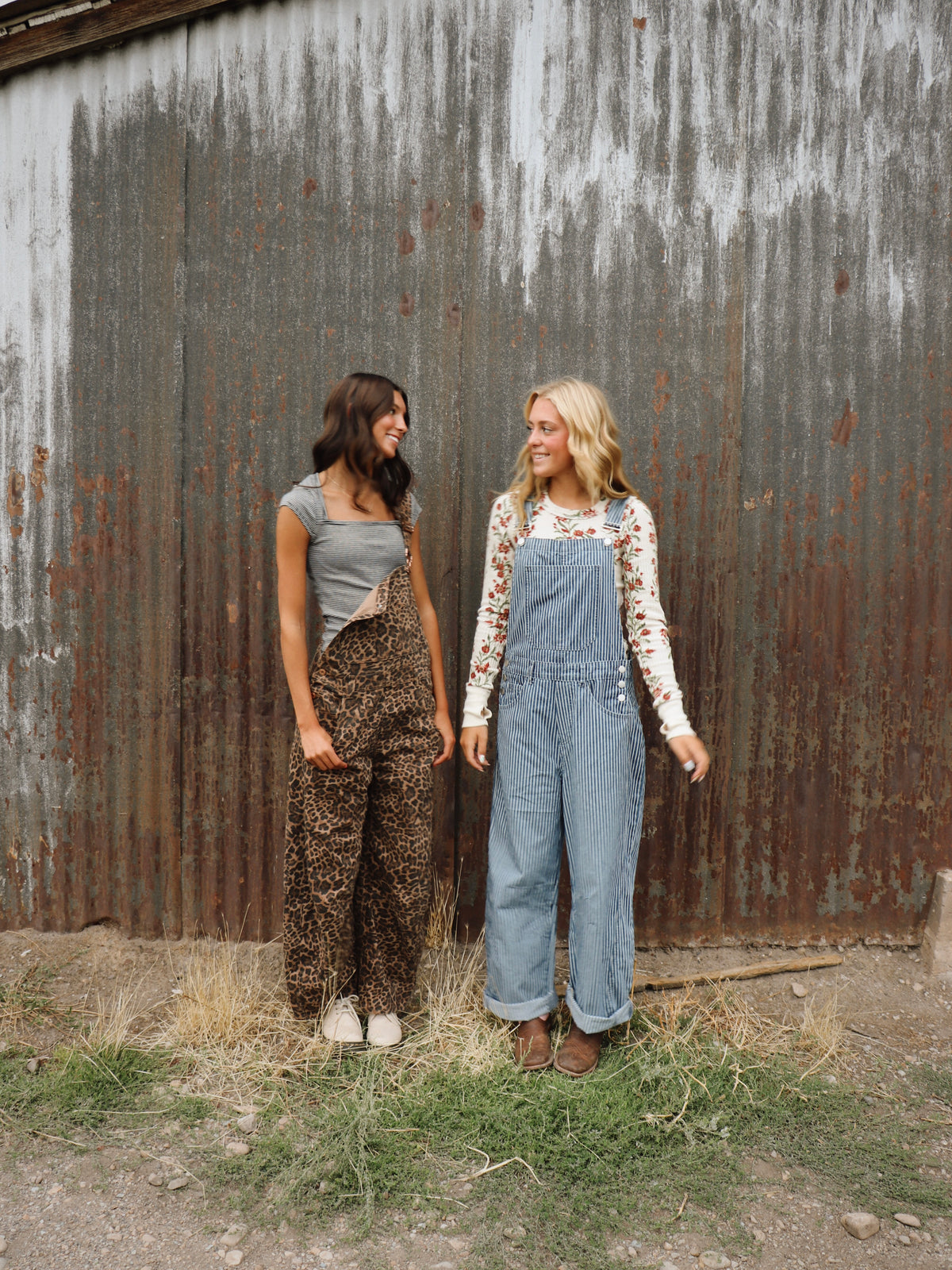 STRIPE DENIM OVERALL